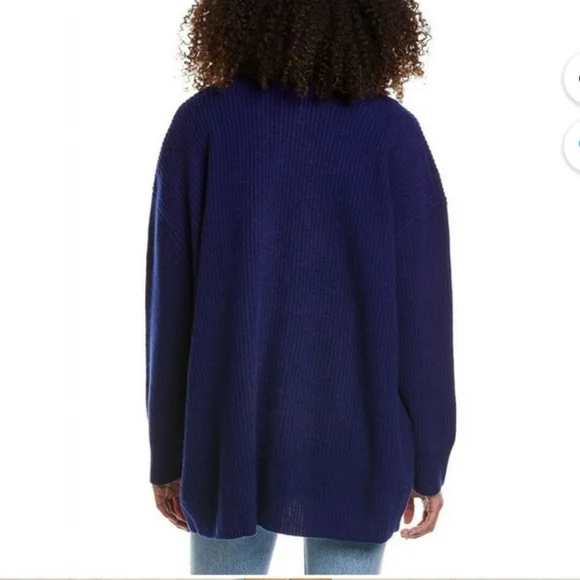 NWT Electric & Rose Everyday Wool and Cashmere cardigan in indigo - Picture 3 of 6